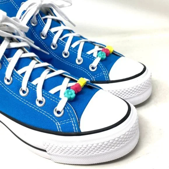 Converse Ctas Lift Platform High Top Canvas White Blue Women Size Skate A06844C - Picture 4 of 9